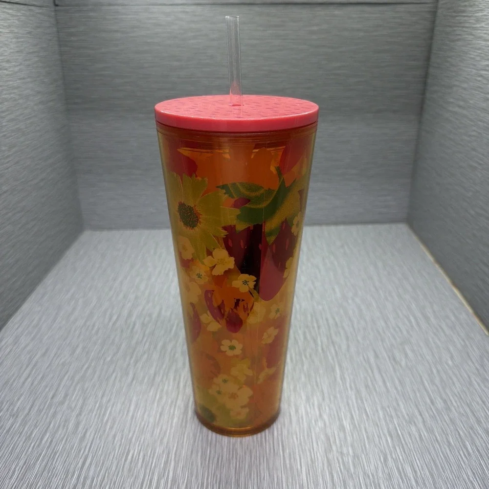 Starbucks‎ Strawberry Fields Floral Cold Cup Tumbler Venti 24oz Summer 2022